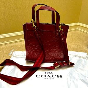 Coach All Leather Bucket style crossbody bag